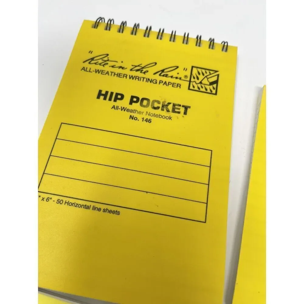 Rite in the Rain All-Weather Universal Notebooks Field Notes Yellow Lot of 8